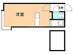AMS262A ワンルームの間取図画像