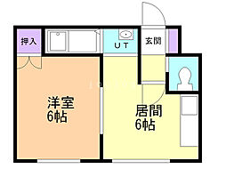 マリナ 1DKの間取図画像