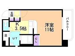 センチュリー21 1Kの間取図画像