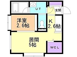Mtria西麻生 1DKの間取図画像