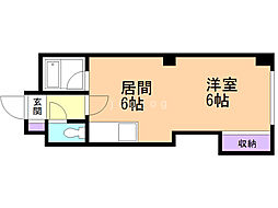 スピアシティ 1DKの間取図画像