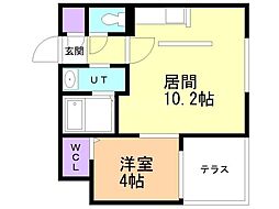プロスペクト麻生 1LDKの間取図画像