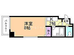 KWビル壱番館 1Kの間取図画像