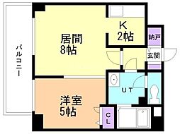 アクティ麻生南 1LDKの間取図画像