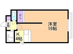 シャロングレース北34条 1Kの間取図画像