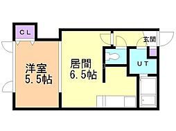 エルム21 1DKの間取図画像