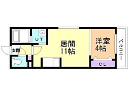 キングハウスN21W7 1LDKの間取図画像