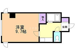 フロンティア161 ワンルームの間取図画像
