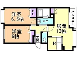 クリスタルリバー参番館 1階/103