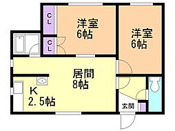間取図画像 2LDK