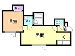 パシフィックオーシャン 1LDKの間取図画像