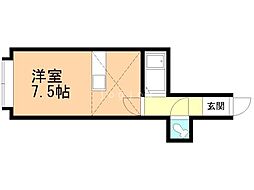 メゾン石狩A ワンルームの間取図画像