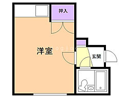 シャトレ麻生 ワンルームの間取図画像