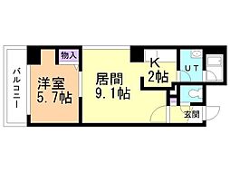 ＳＡＰＰＯＲＯ　ＨＩＬＬＳ（サッポロヒルズ） 10階1LDKの間取り