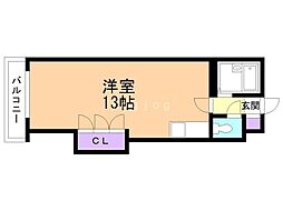 グランドハイツ当別 ワンルームの間取図画像