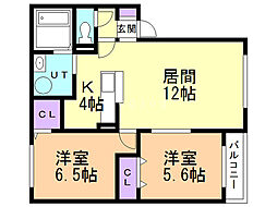 間取図画像 2LDK