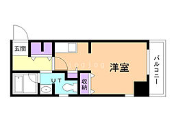 シティコート北一条 6階1Kの間取り
