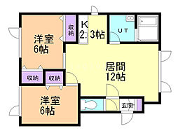 間取図画像 2LDK
