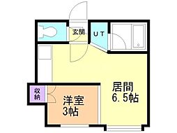 ラメール11 1DKの間取図画像