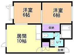 ハイツ24 2LDKの間取図画像