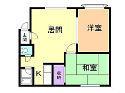 ドリームパレス 2階2LDKの間取り