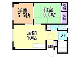 セントラルマンション 2LDKの間取図画像
