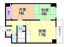マンションえむず 2LDKの間取図画像