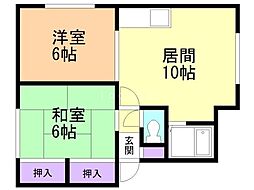 ノースハウス 2LDKの間取図画像