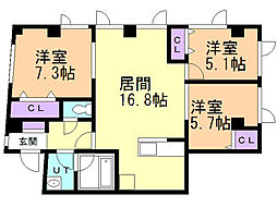 間取図画像 3LDK
