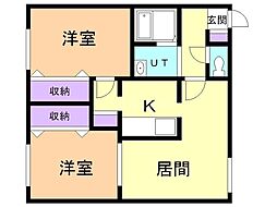 間取図画像 2LDK