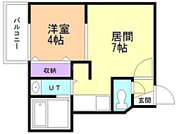 エア・フォルグ北大2 2階