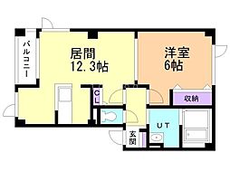 間取図画像 1LDK