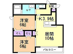 間取図画像 2LDK