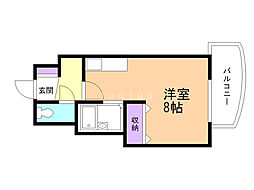 アンジェリーク・コア ワンルームの間取図画像