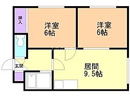 ラフォーレ90 2LDKの間取図画像