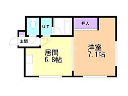 パレスアトランティス 1LDKの間取図画像