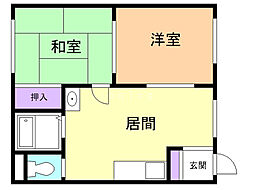 グラフウエスト-1 2LDKの間取図画像