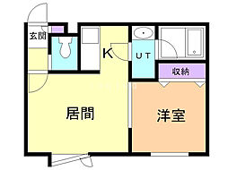 エスペランザ 1LDKの間取図画像
