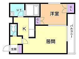 アラマホ 1LDKの間取図画像