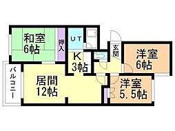 ラフォーレ壱番館 3LDKの間取図画像