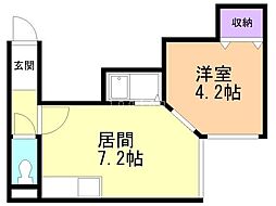 メゾンド・J 1DKの間取図画像