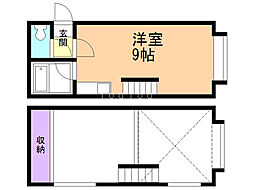 クルーズハウス元町西 ワンルームの間取図画像