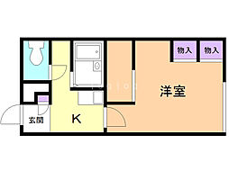 レオパレスフリーダ北50条 1Kの間取図画像