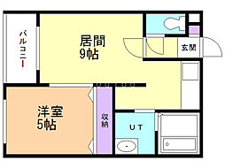 フェリーク 1LDKの間取図画像