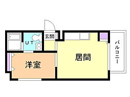LEE北9条 1LDKの間取図画像
