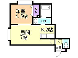 ヴィヴァーチェ2 1LDKの間取図画像