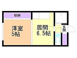 みかほマンション 1DKの間取図画像
