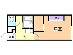 レオパレスさくら 1Kの間取図画像