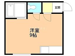 ノースヒル165 ワンルームの間取図画像