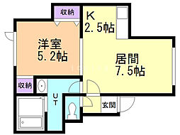 ファミリーマンションN39 1LDKの間取図画像